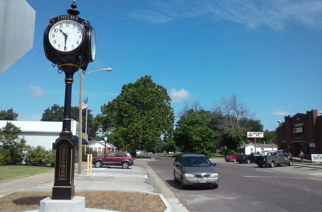 The Clock in Chelsea Oklahoma by Buzze A. Long