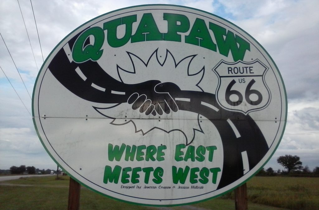 The first town in Oklahoma is Quapaw