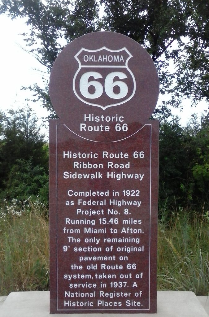 Route 66 Ribbon Road Marker